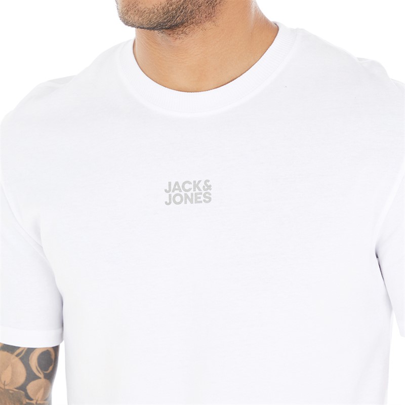 JACK & JONES Hvid T-shirt til Herre Klassisk