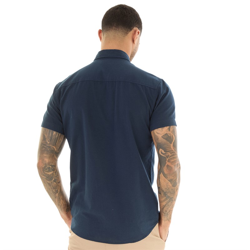 JACK AND JONES Chemise Oxford à manches courtes classique Homme Bleu marine