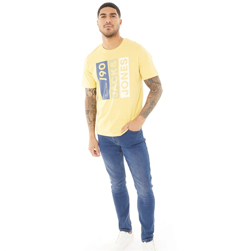 JACK AND JONES Herre Jio T-shirts Gul