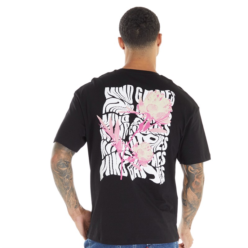 JACK AND JONES Mens Games T-Shirt Black