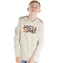 JACK AND JONES Sweats à Capuche Commercial Garçon Ecru