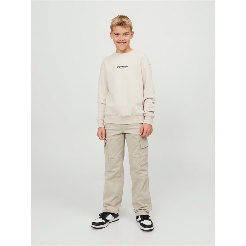 JACK AND JONES Boys Kane Harlow Cargo Pants Crockery