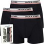 JACK AND JONES Męskie Lounge Strib Bokserki Czarny