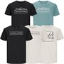 JACK AND JONES T-Shirts Neto Five Pack Garçon Vert
