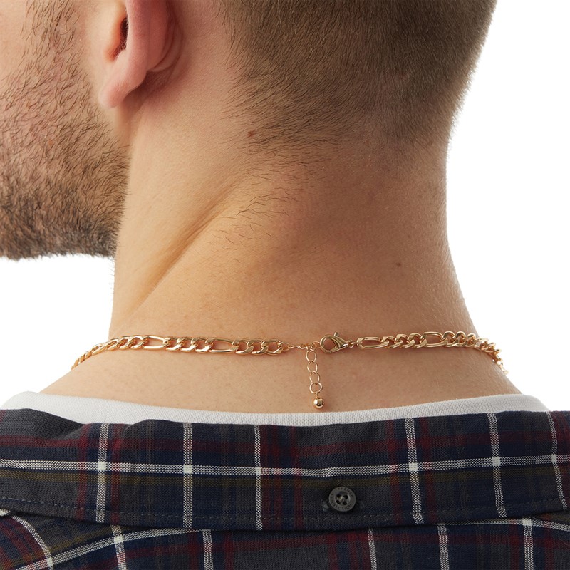 JACK AND JONES Mens Mose Necklace Gold Colour