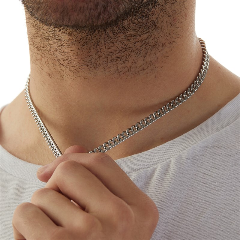 JACK AND JONES Mens Ilo Necklace Silver