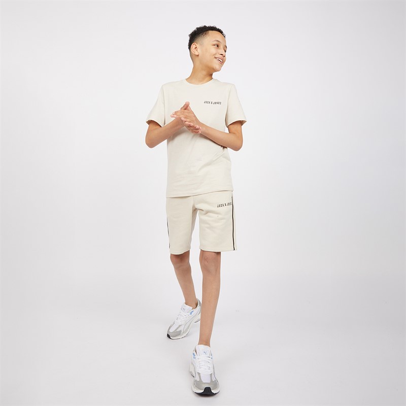 JACK AND JONES Boys Kai T-Shirt And Shorts Set Moonbeam