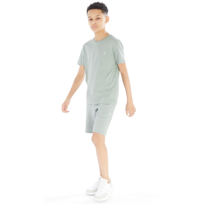 JACK AND JONES Boys Jxj T-Shirt And Shorts Set Slate Grey