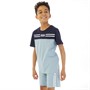 JACK & JONES Boys Steve T-Shirt And Shorts Set Navy Blazer/Ashley Blue