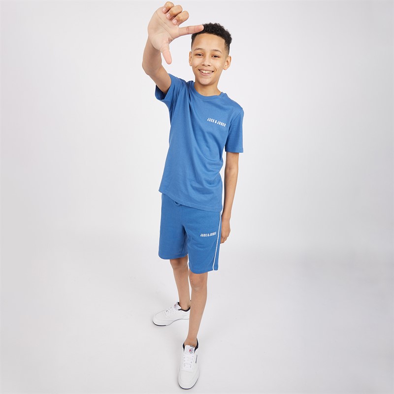 JACK & JONES Boys Kai T-Shirt And Shorts Set Bright Cobalt