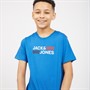 JACK AND JONES Jongens Corp Logo T-shirts Blauw
