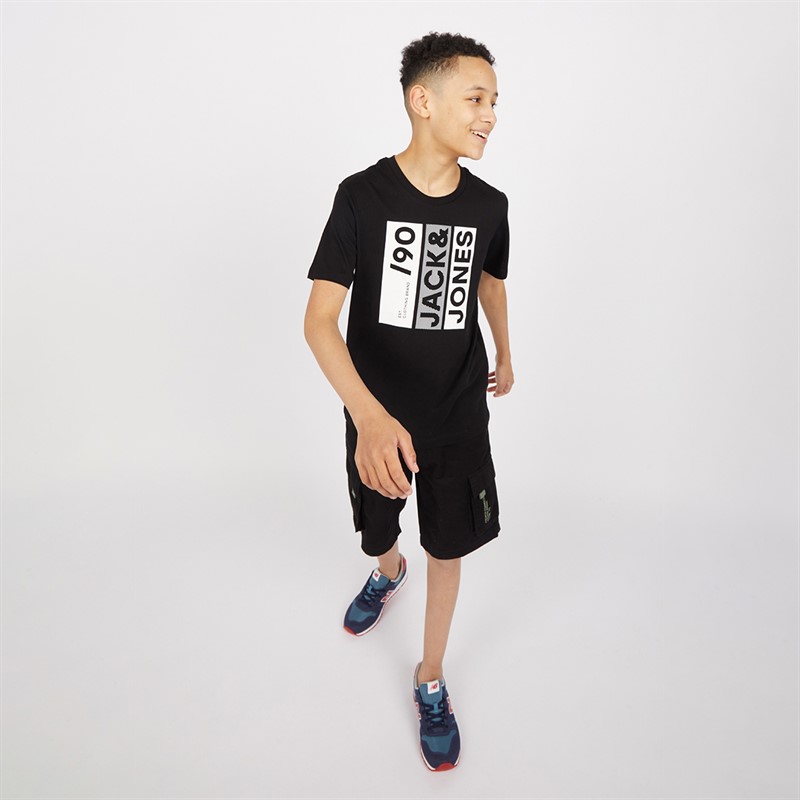 JACK AND JONES Boys Jio T-Shirt Black