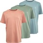 JACK & JONES Boys JXJ Three Pack T-Shirts Ashley Blue/Rosette/Green Milieu