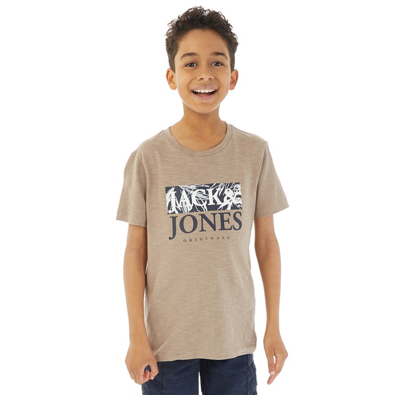 JACK AND JONES Jongens Crayon T-shirts Bruin