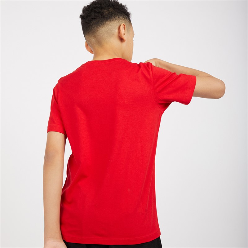 JACK AND JONES Drenge Logo T-shirts Rød