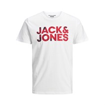 JACK AND JONES Jongens Splash Corp Logo T-shirt Wit