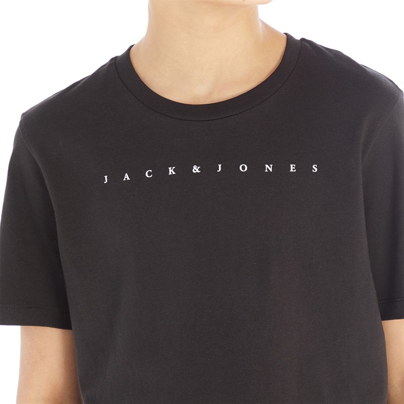 JACK AND JONES Boys Font T-Shirt And Shorts Set Black