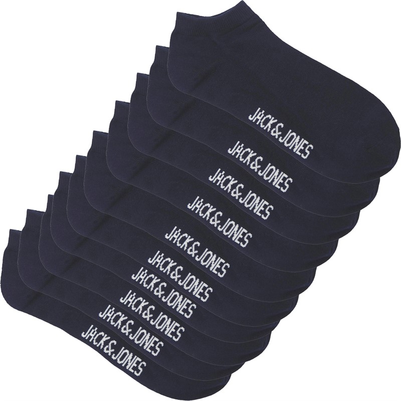 Buy JACK AND JONES Mens Dongo Ten Pack Trainer Socks Navy