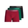 JACK AND JONES Mens Xmaster Three Pack Trunks Aventurine/Black/Rio Red