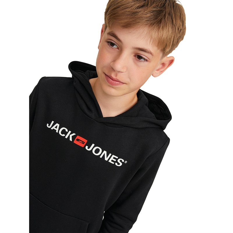 JACK AND JONES Drenge Old Logo Hættetrøjer Sort