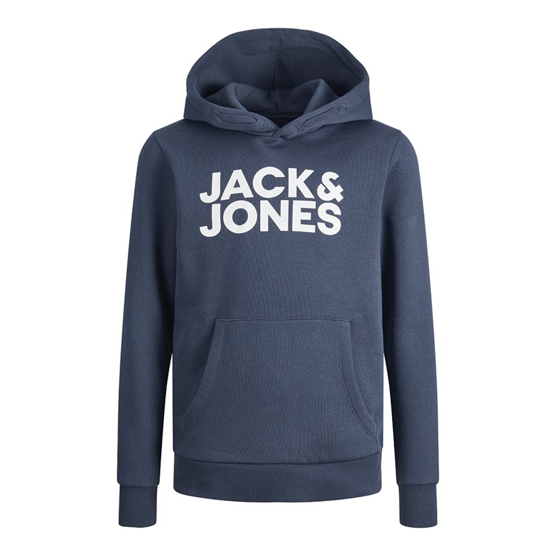 JACK AND JONES Drenge Logo Hættetrøjer Blå