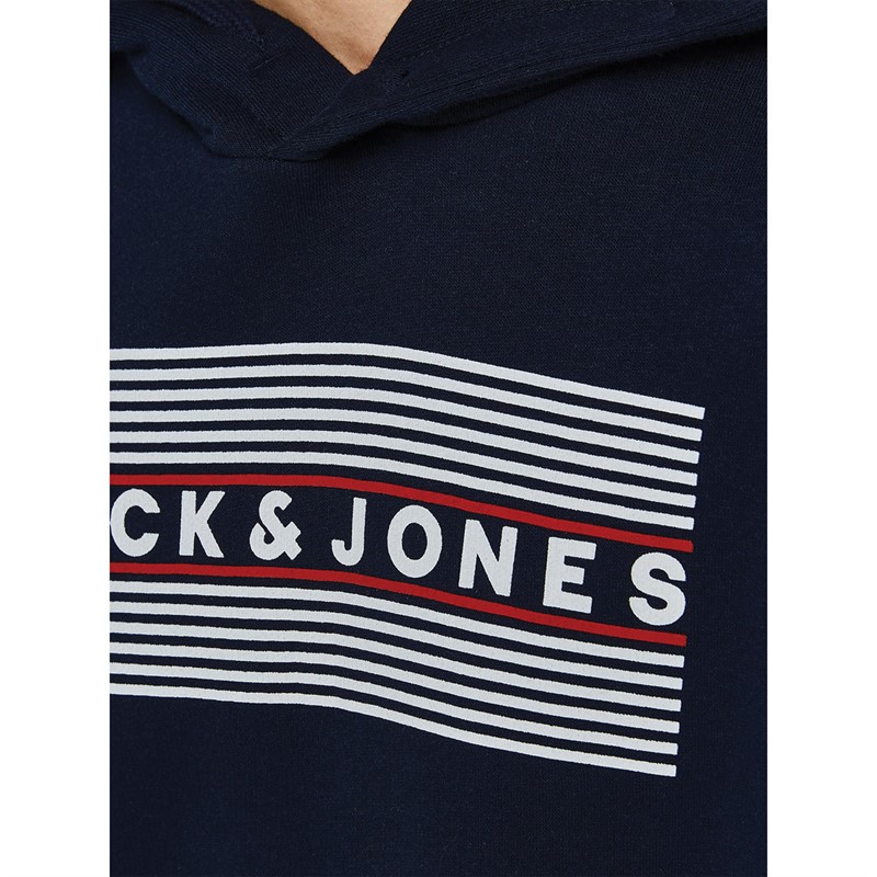 JACK AND JONES Drenge Logo Hættetrøjer Blå