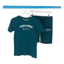 JACK & JONES Boys Corp Trend T-Shirt And Shorts Set Deep Teal