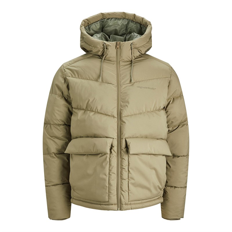 JACK AND JONES Heren Pufferjas Ecru