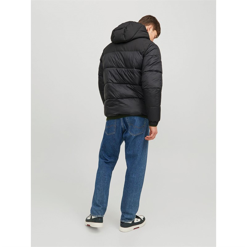 JACK & JONES Herren Toby Kapuzen-Daunenjacke Schwarz