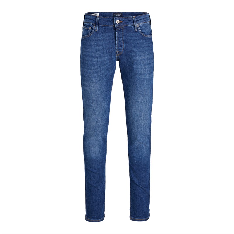 JACK AND JONES Herren Glenn Icon Am 128 Schmale Passform Jeans Blau