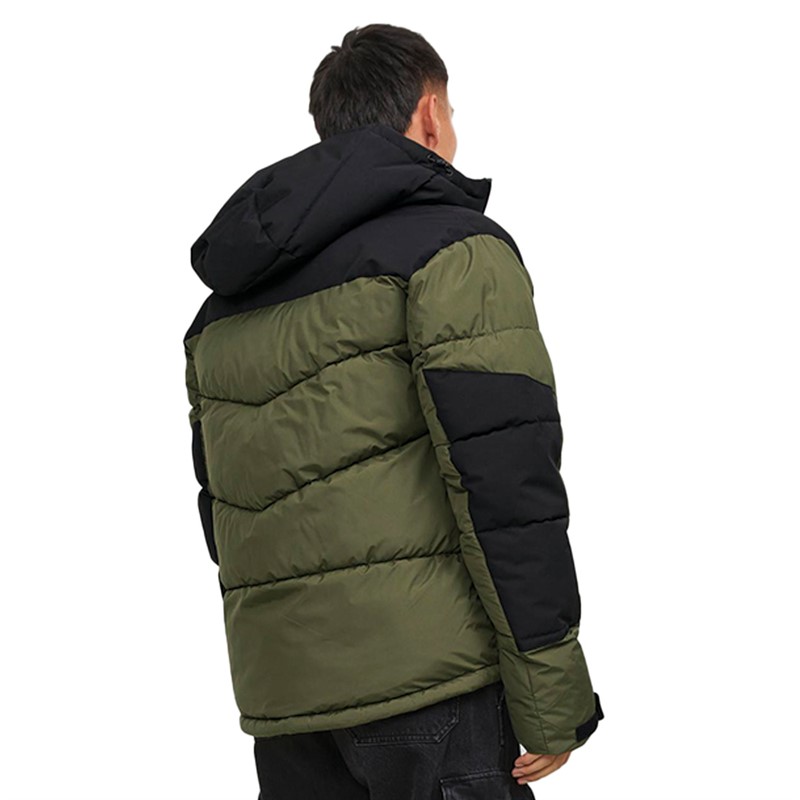 JACK AND JONES Herre Otis Puffer Jakke Olivengrøn