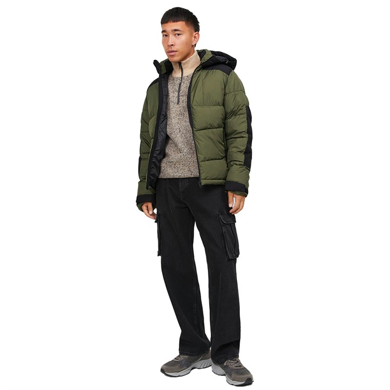 JACK AND JONES Herre Otis Puffer Jakke Olivengrøn