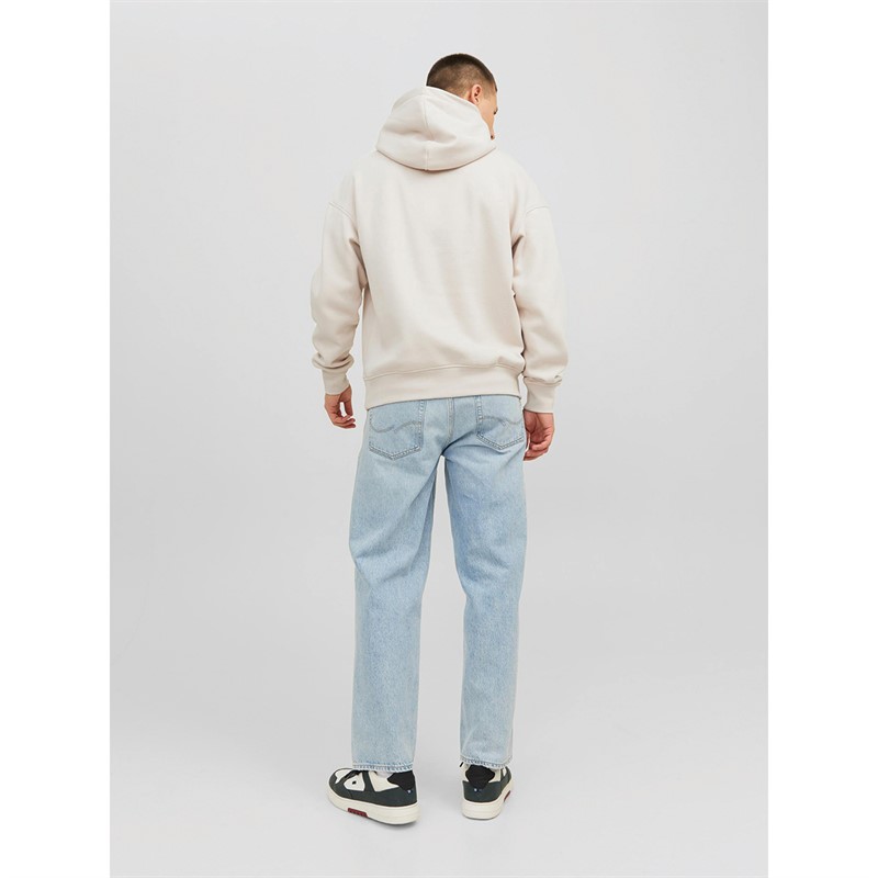 JACK AND JONES Męskie Bluzy z kapturami Écru