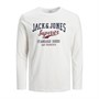 JACK AND JONES Jongens Logo T-shirts met lange mouwen Wit