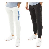 JACK AND JONES Gordon Alvis joggers dwupaku dla niego kolor czarny/melanż biały