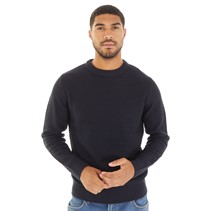 JACK AND JONES Mens Roy Knit Jumper Navy Blazer