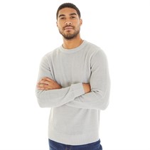 JACK AND JONES Mens Roy Knit Jumper Light Grey