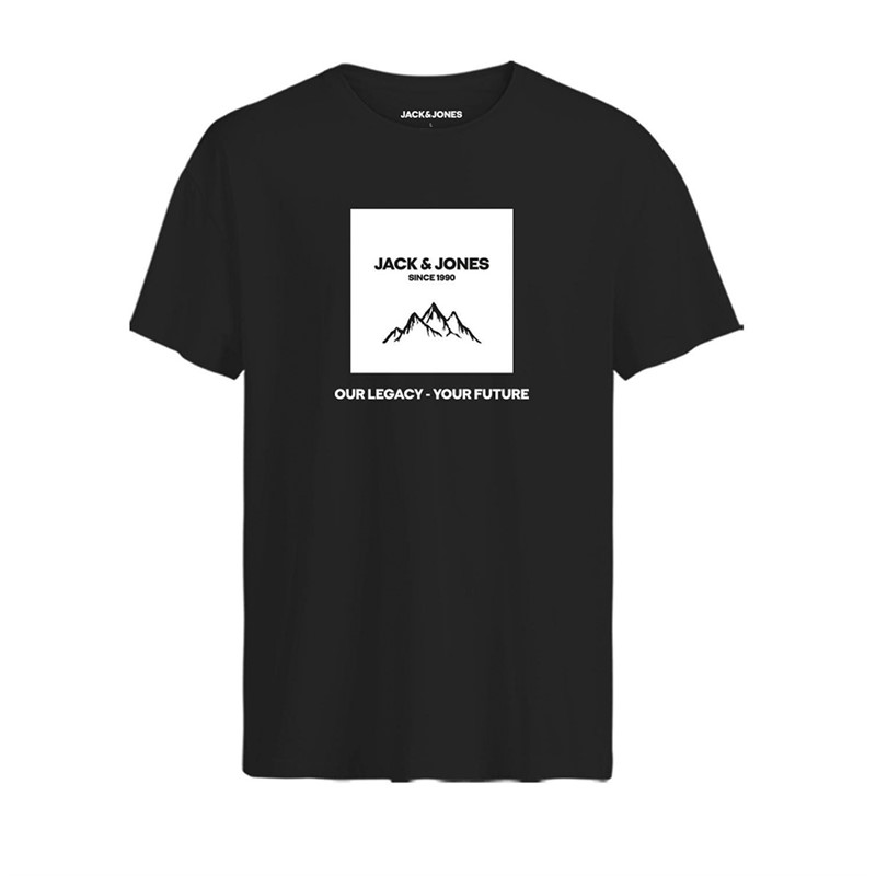 JACK AND JONES Herre Kortlagt T-shirt Sort