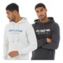 JACK & JONES Sweatshirts Homme Halvis Pacquet Double Noir/Blanc Mélange