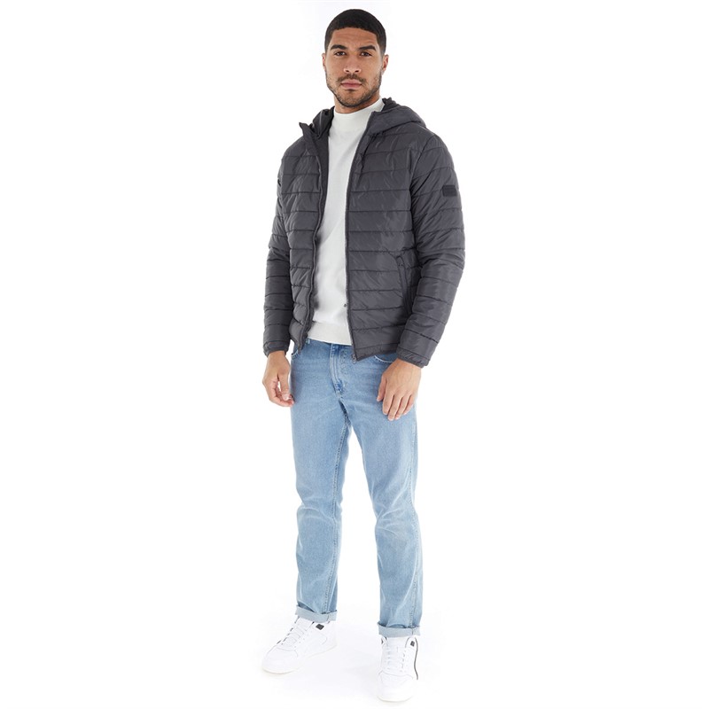 JACK & JONES Jorinwood Hood Puffer Jacket, Chocolate Taart voor heren, M, chocolade taart, M