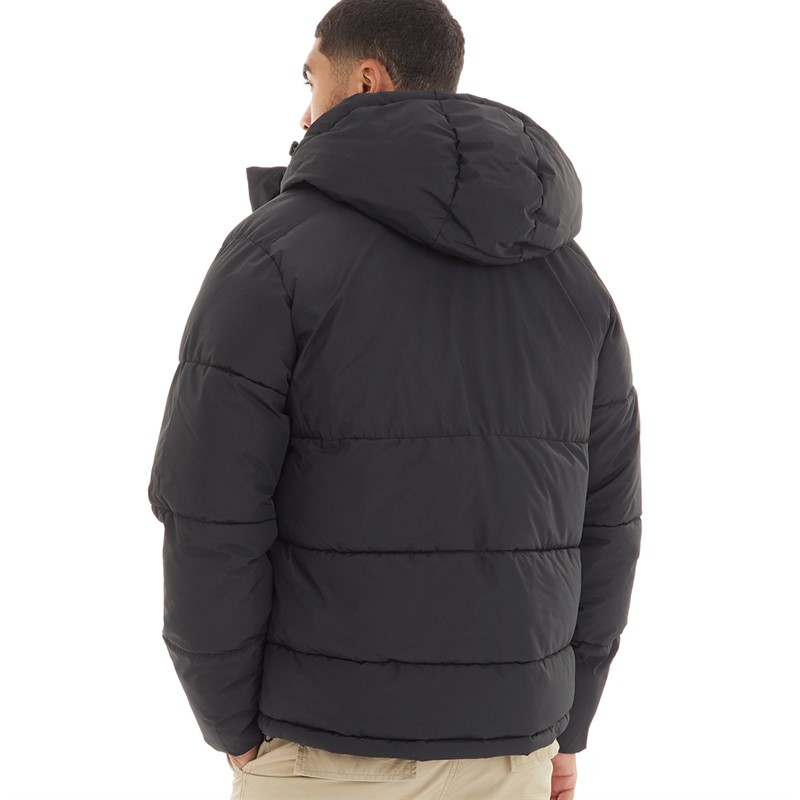 JACK & JONES Herren Otis Kapuzen-Steppjacke Schwarz