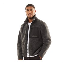 JACK AND JONES Kurtka teddy Vesterbro dla niego kolor szary marglowy