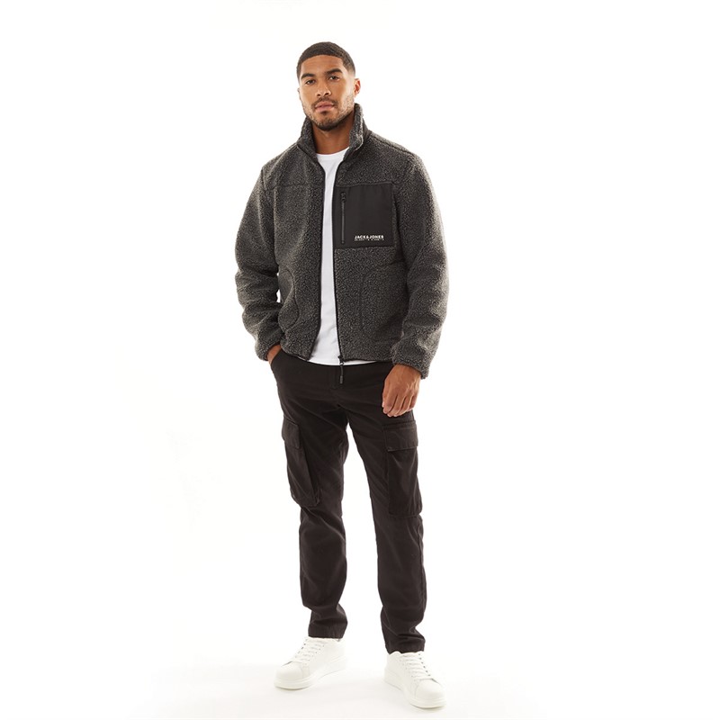 JACK & JONES Kurtka teddy Vesterbro dla niego kolor szary marglowy