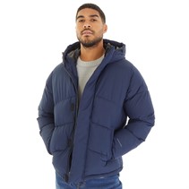 JACK & JONES Kurtka puchowa z kapturem Otis dla niego kolor granatowy