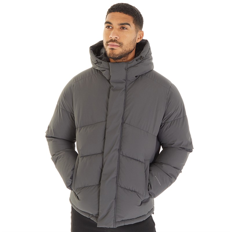 JACK AND JONES Veste Matelassée à Capuche Otis Homme Asphalte