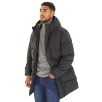 JACK AND JONES Mens Otis Long Line Puffer Black