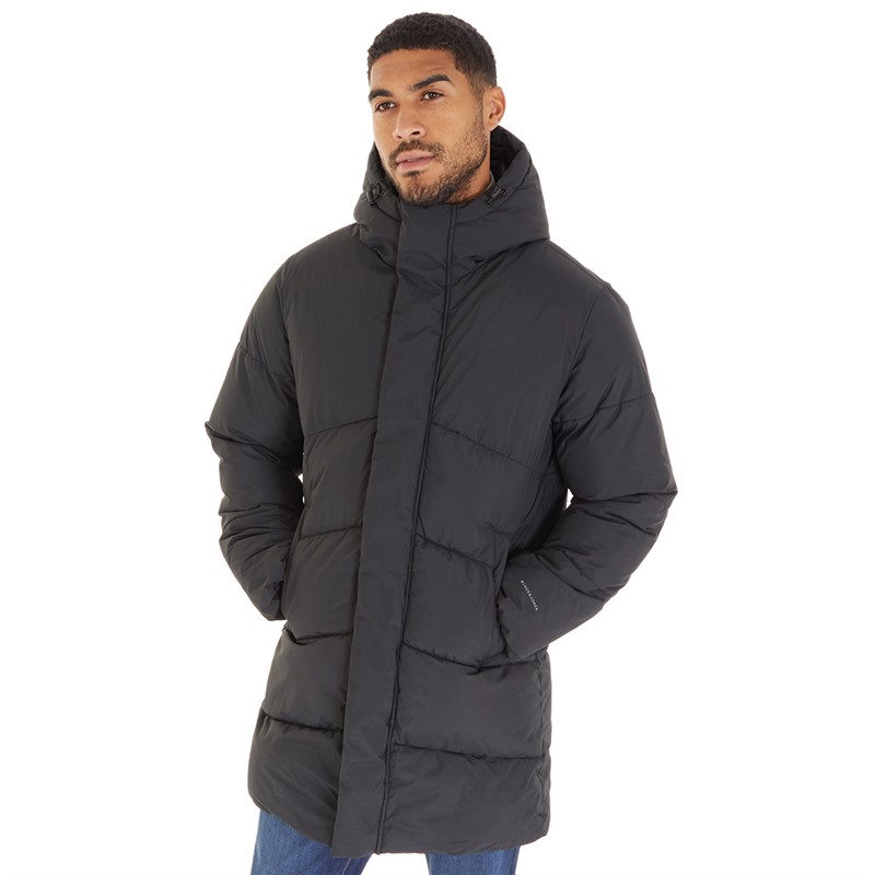 JACK AND JONES Heren Otis Lange Puffer Zwart