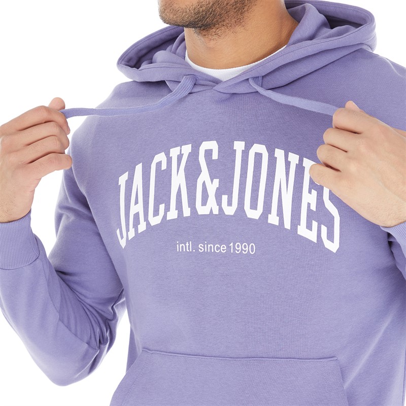 JACK AND JONES Mens Josh Hoodie Twilight Purple