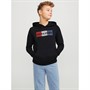 JACK AND JONES Sweats à Capuche Corp Logo Garçon Noir