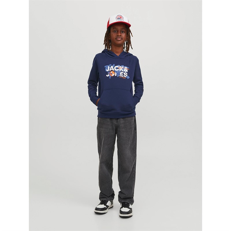 JACK AND JONES Boys Dust Hoodie Navy Blazer